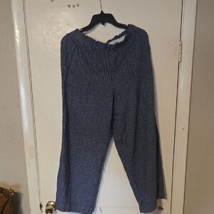 Time and Tru Navy Striped Wide Leg Pants